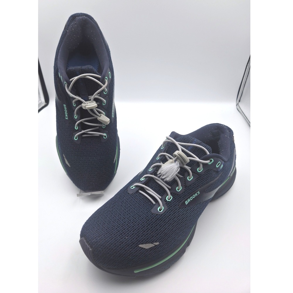 Brooks Ghost 15 Mens Size 10 Navy Blue Green Running Shoes 1103931D428